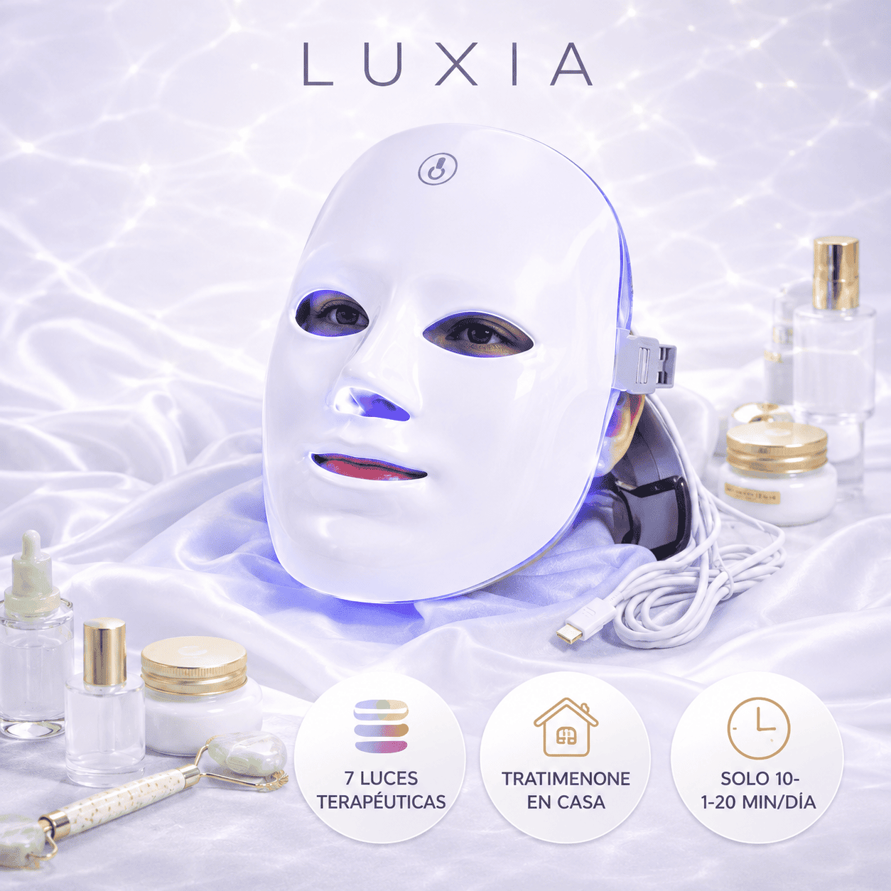 Máscara facial Led PRO de  LUXIA.